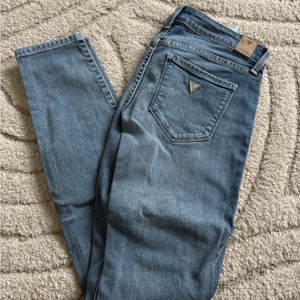 Guess - Blue Denim Jeans with Triangle Logo